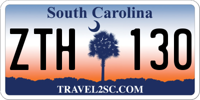 SC license plate ZTH130