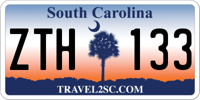 SC license plate ZTH133