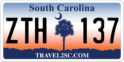 SC license plate ZTH137