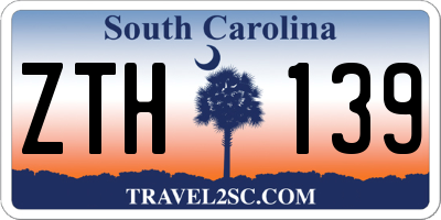 SC license plate ZTH139