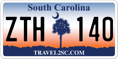 SC license plate ZTH140