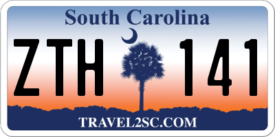 SC license plate ZTH141