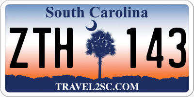 SC license plate ZTH143