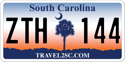 SC license plate ZTH144