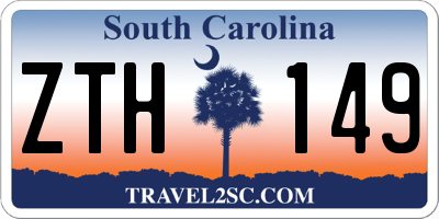 SC license plate ZTH149