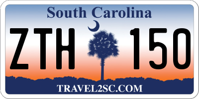 SC license plate ZTH150