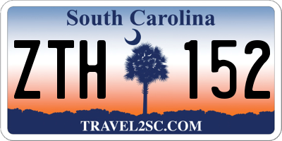 SC license plate ZTH152