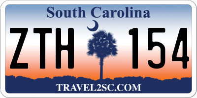 SC license plate ZTH154