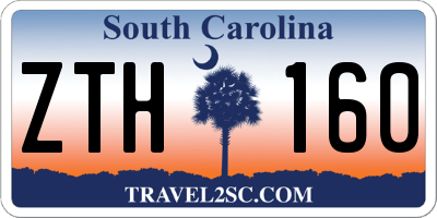 SC license plate ZTH160