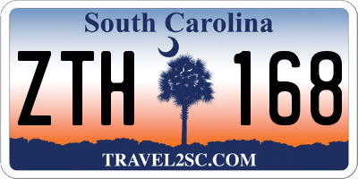 SC license plate ZTH168