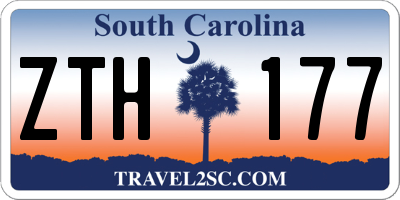 SC license plate ZTH177