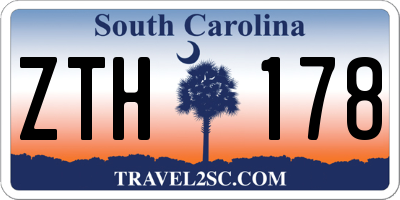 SC license plate ZTH178