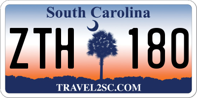 SC license plate ZTH180