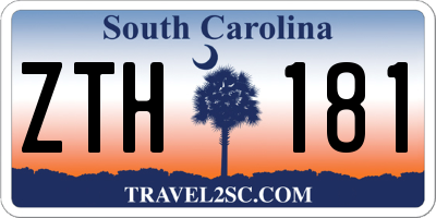 SC license plate ZTH181