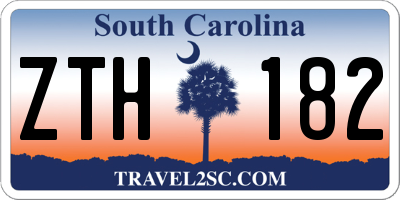 SC license plate ZTH182
