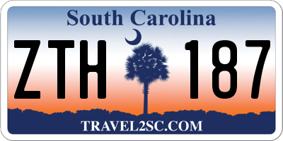 SC license plate ZTH187
