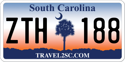 SC license plate ZTH188
