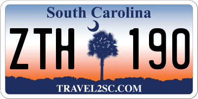 SC license plate ZTH190