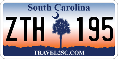 SC license plate ZTH195