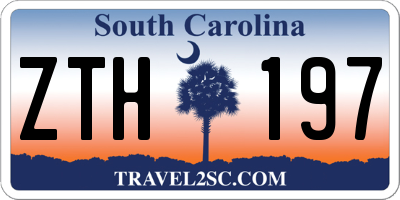 SC license plate ZTH197