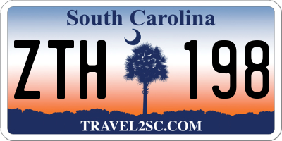 SC license plate ZTH198