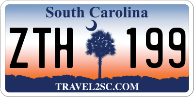 SC license plate ZTH199