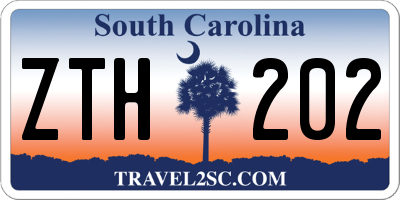 SC license plate ZTH202