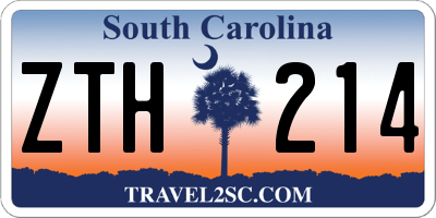 SC license plate ZTH214