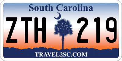 SC license plate ZTH219