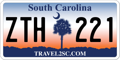 SC license plate ZTH221