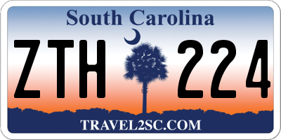 SC license plate ZTH224