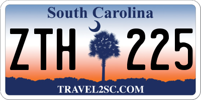 SC license plate ZTH225