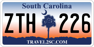 SC license plate ZTH226