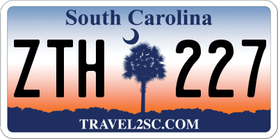 SC license plate ZTH227
