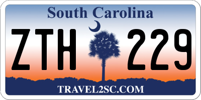 SC license plate ZTH229