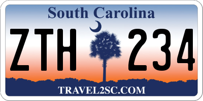 SC license plate ZTH234