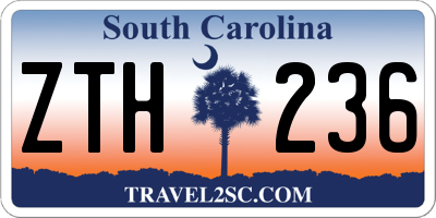 SC license plate ZTH236