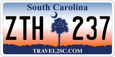 SC license plate ZTH237