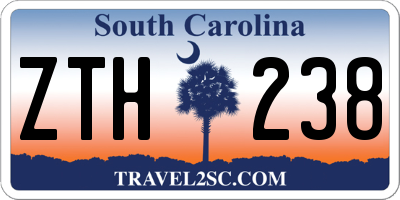SC license plate ZTH238