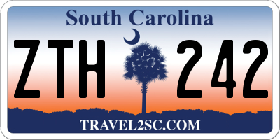 SC license plate ZTH242