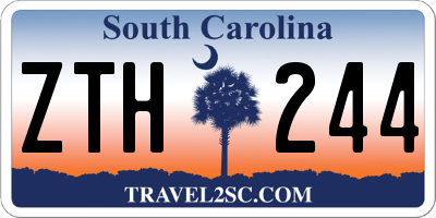 SC license plate ZTH244