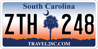 SC license plate ZTH248