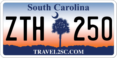 SC license plate ZTH250
