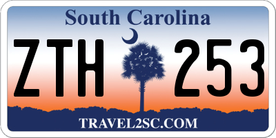 SC license plate ZTH253