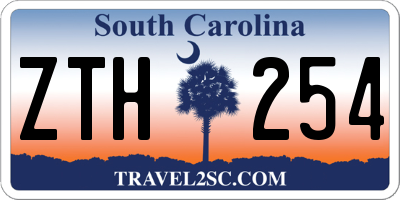 SC license plate ZTH254