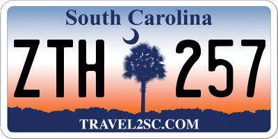 SC license plate ZTH257