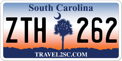 SC license plate ZTH262