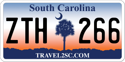 SC license plate ZTH266