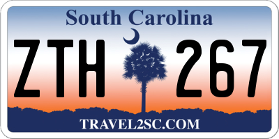 SC license plate ZTH267