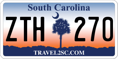 SC license plate ZTH270
